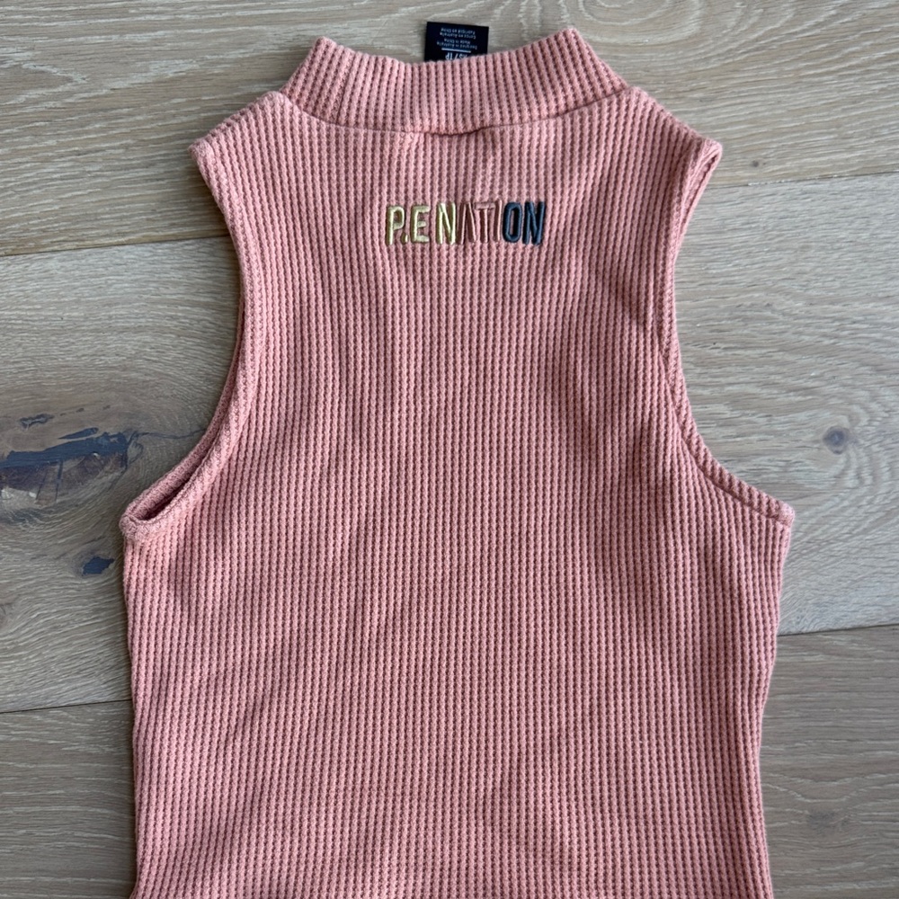 P.E Nation Coral Ribbed Muscle Tee